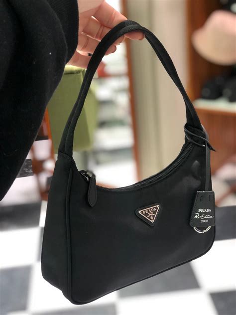 small black prada handbag|prada re nylon mini bag.